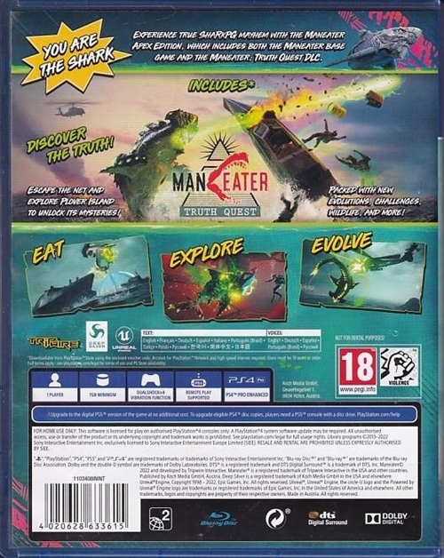 Maneater Apex Edition - PS4 (B Grade) (Genbrug)